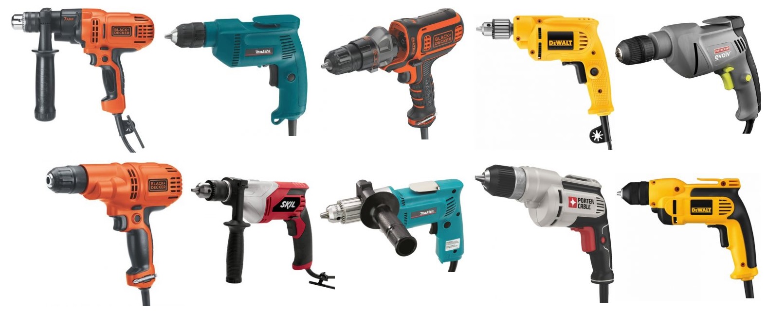Corded drills in various flavours