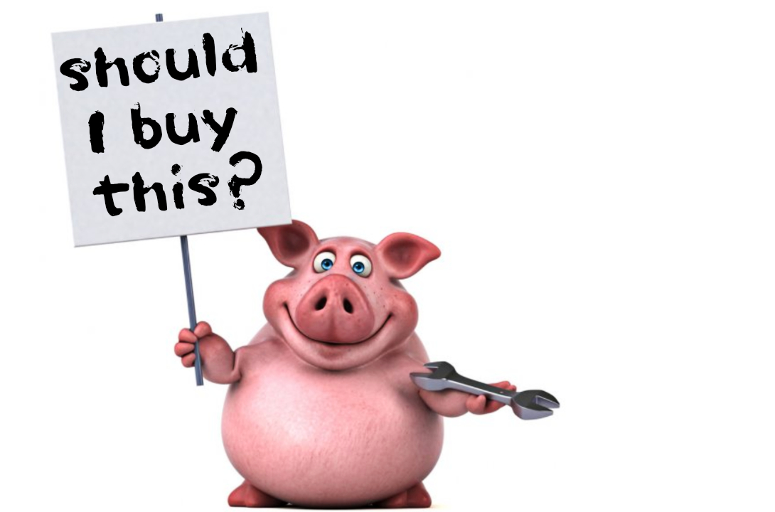 Pig asking whether to buy a spanner